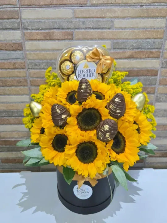 Box Deluxe de Girasoles con Chocolates — 2