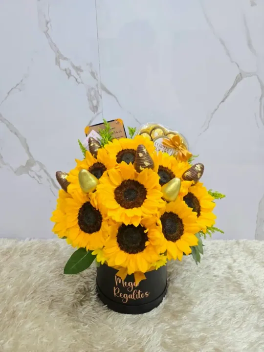 Box Deluxe de Girasoles con Chocolates — 3
