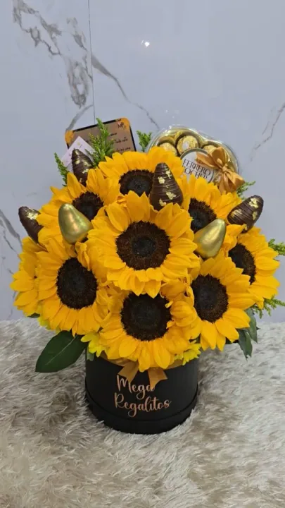 Box Deluxe de Girasoles con Chocolates miniatura 4