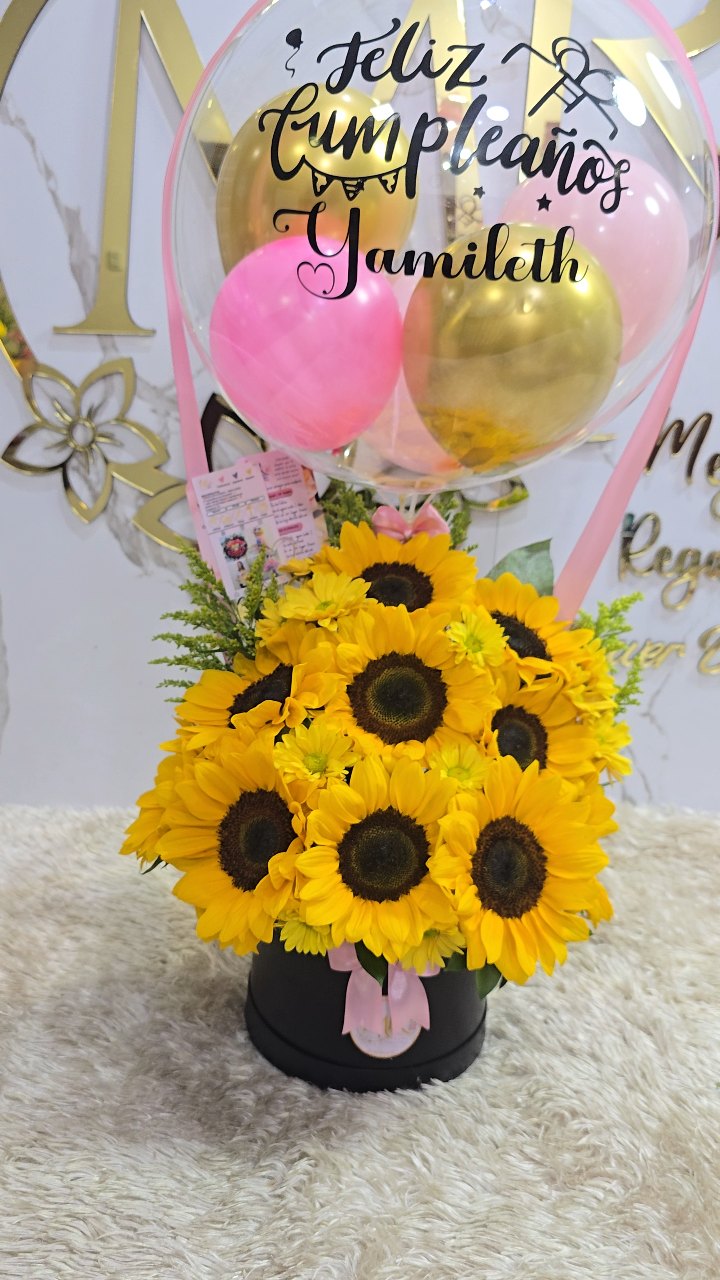 Aerostático de girasoles  miniatura 5