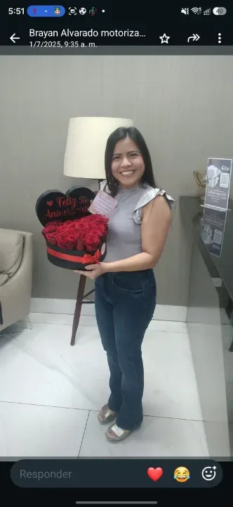 Box Corazón de rosas con fondo personalizado