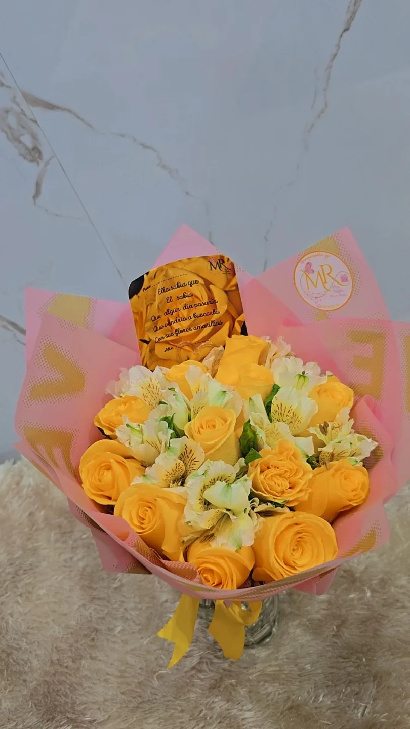 Ramo de rosas amarillas